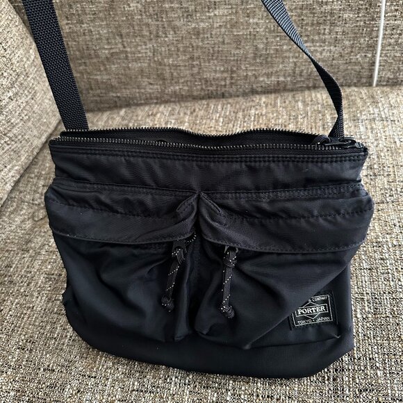 Porter - Yoshida & Co Force Technical Shoulder Bag — Black - Picture 3 of 6